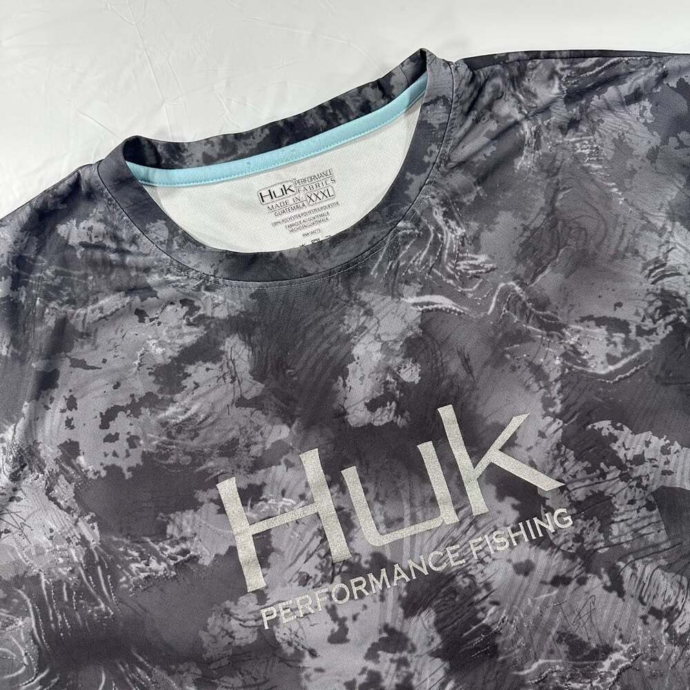 Huk Performance Fishing Short Sleeve Shirt Subphantis Night Vision XXXL Camo